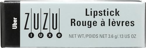 Zuzu Luxe Lip Color Lipstick (Uber - Clear/Gold Shimmer), Natural Lipstick, Paraben Free, Vegan, Gluten-free, Cruelty-free, Non GMO, 0.13 oz