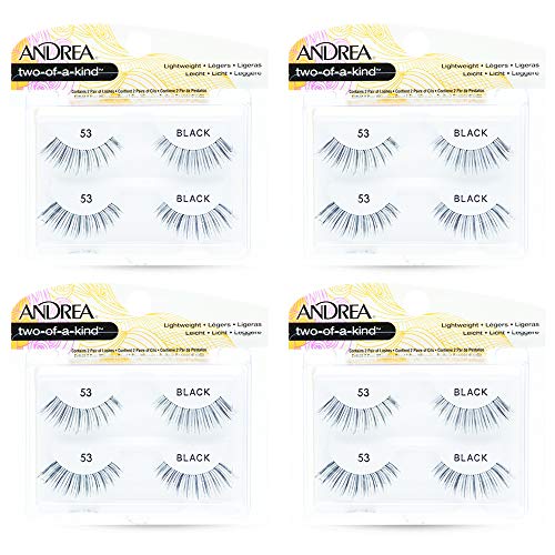 Andrea Two of a Kind False Lashes #53 Black, 4 Pack