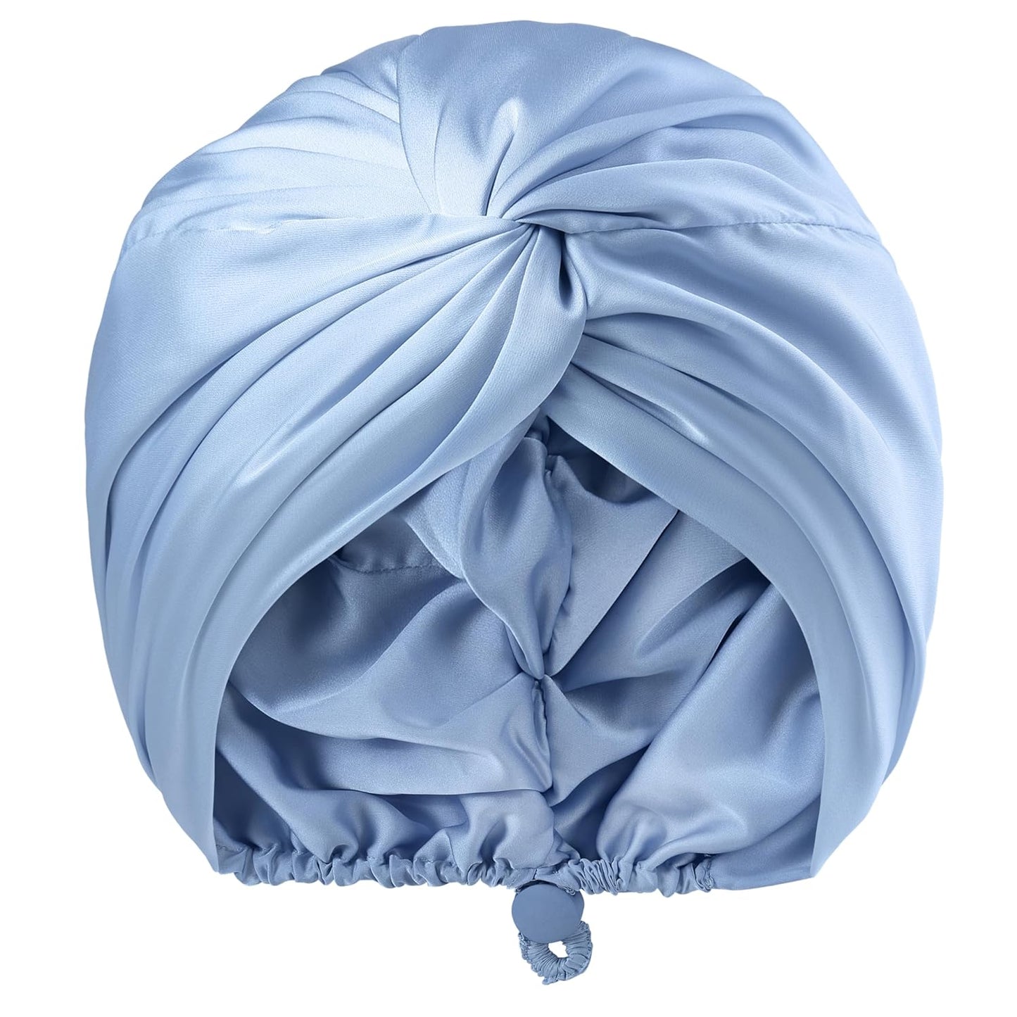 Silk Satin Bonnet for Women: Hair Care Gift for Daily Travel Life, Sleep Essentials Gifts for Christmas Valentine's Day - Aqua Sky Blue