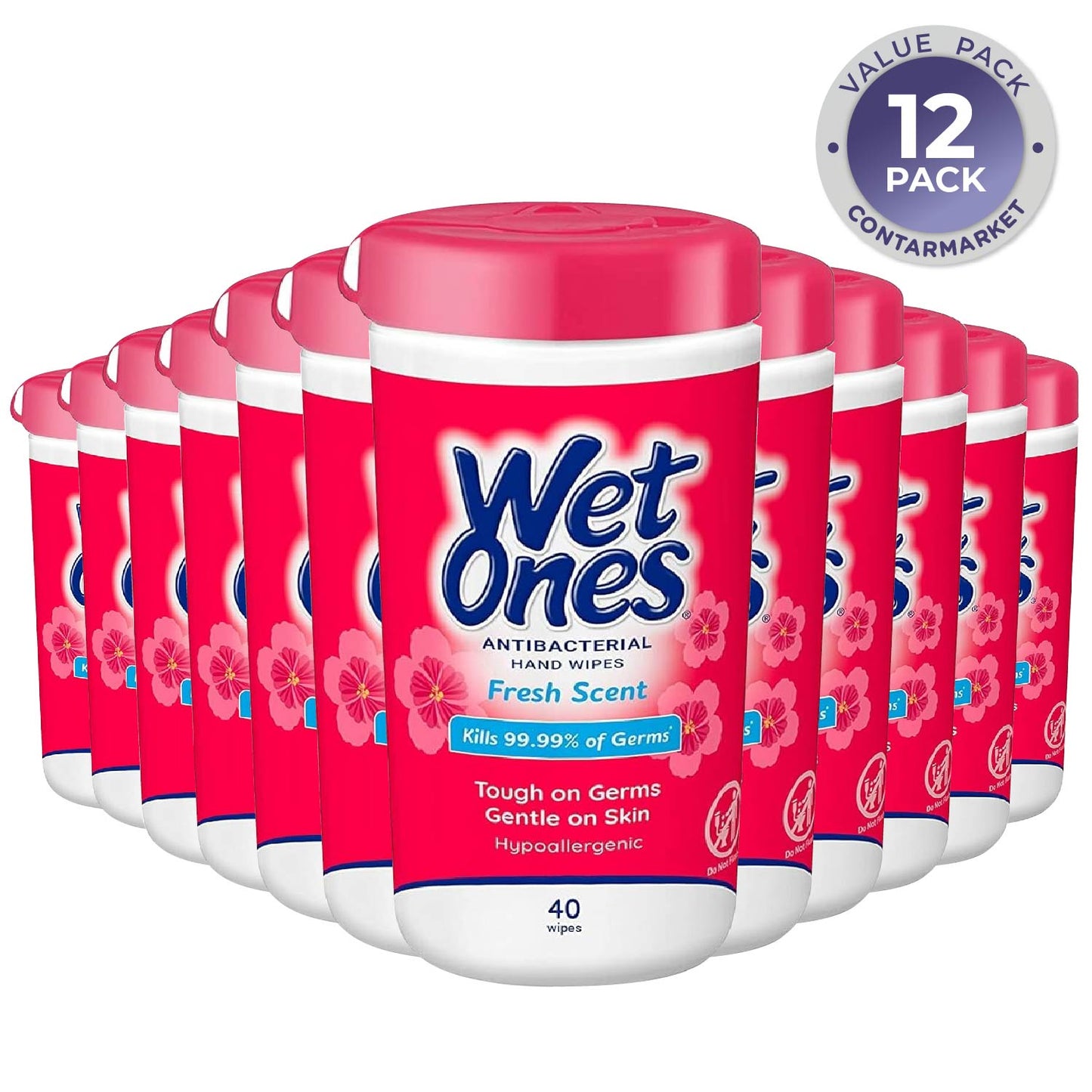 Wet Ones - Hand Wipes Fresh Scent - 40ct ea - 12 pack