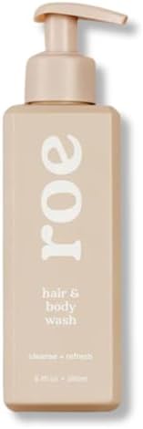 Roe Wellness- Baby Hair & Body Wash & Moisturizing Clean Ingredients | Suitable for Sensitive Skin, Fragrance-Free, Natural Vanilla Scent, Fresh Cleaning | 9.4 fl oz.