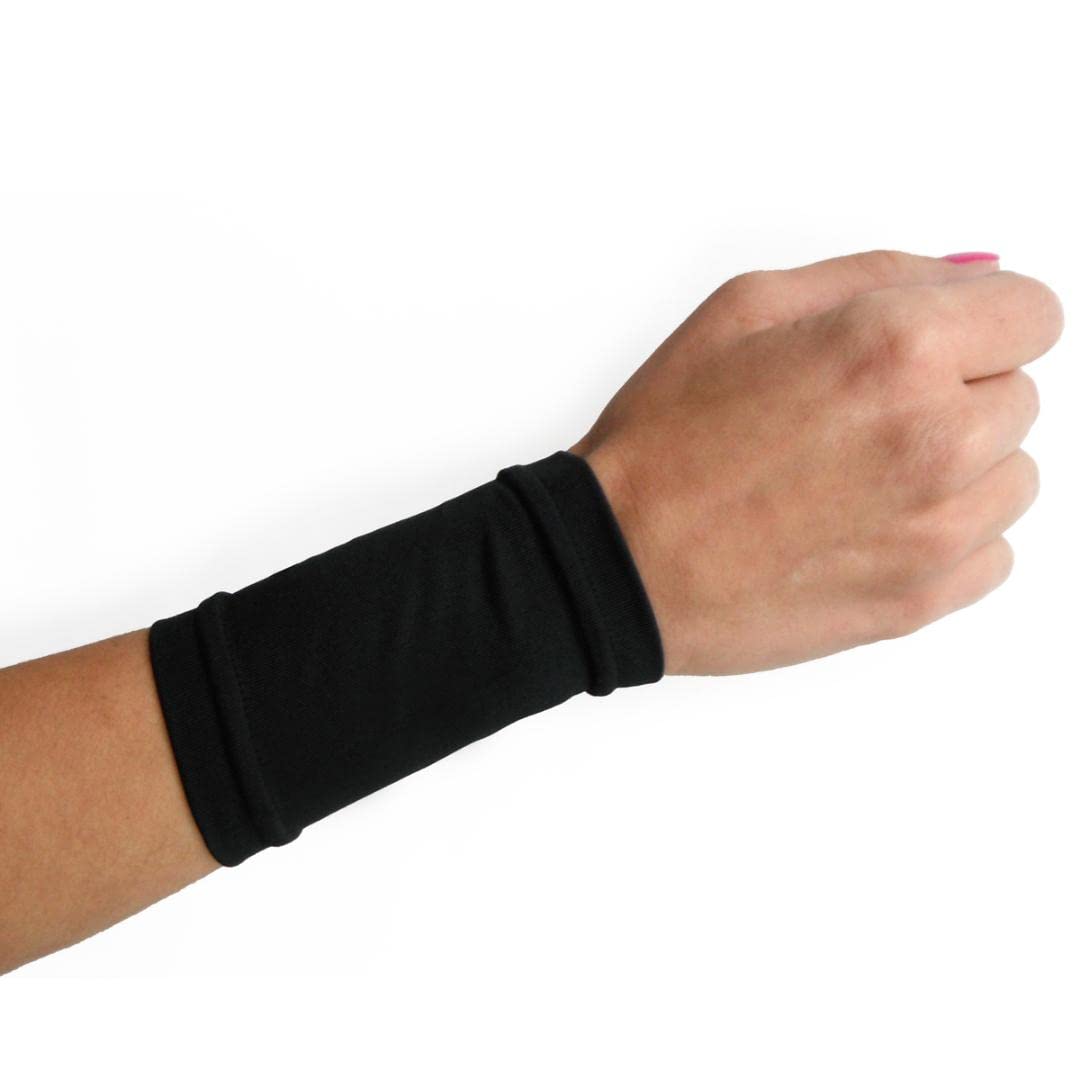 Tatjacket Tattoo Cover Up Concealer Sleeve, 2-PACK, Wrist or Instep coverage, UPF 50 Protection, Slip Free, for Men & Women (Unisex), BLACK, ONE SIZE