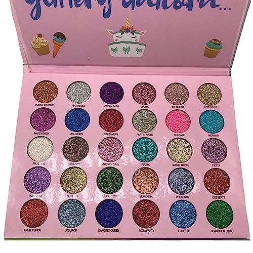 ABELYN Long Lasting Glitter Eyeshadow Palette Makeup 30 Colors High Pigment Shining Shimmer Eye Pressed Powder Cosmetics Beauty Party