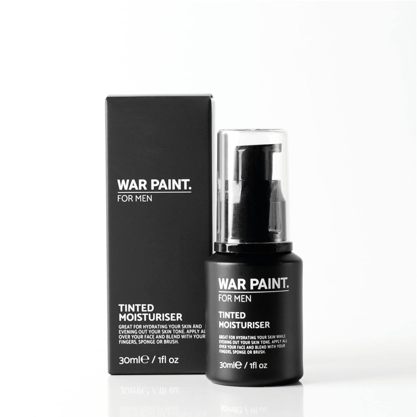 War Paint For Men Tinted Moisturizer & Light Foundation for Face - Vegan Friendly & Cruelty-Free - Natural Looking Makeup For Men - Tan Shade - 30ml