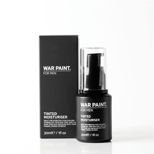 War Paint For Men Tinted Moisturizer & Light Foundation for Face - Vegan Friendly & Cruelty-Free - Natural Looking Makeup For Men - Tan Shade - 30ml
