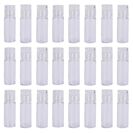 24Pcs Mini Clear 3ml Loose Powder Container Plastic Empty Loose Powder Bottle with Sifter Refillable Loose Powder Jars with Lids Sifter Eye Shadow Powder Bottle Cosmetic Sample Bottle, Clear