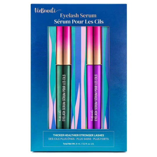 VieBeauti Eyelash Growth Serum Purple and Green Twin Gift Pack Set- Premium Lash and Brow Growth Serum Enhancing Kit, Volumizing Growing Longer Thicker, Eye Lashes for Women(6ML)