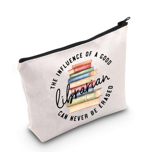 TSOTMO Librarian Gift Librarian Zipper Pouch Makeup Bag For Women Librarian Survival Kit Bag Library Gift Bookish Gift Book Lovers Gift (librarian)