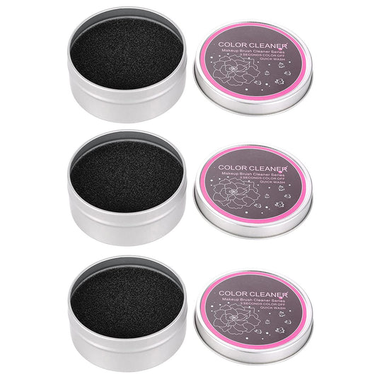 Yuyeran 3Pcs/Set Makeup Brushes Cleaner Sponge Dry Brushes Cleaner Eye Shadow or Blush Color Removal Sponge Tool