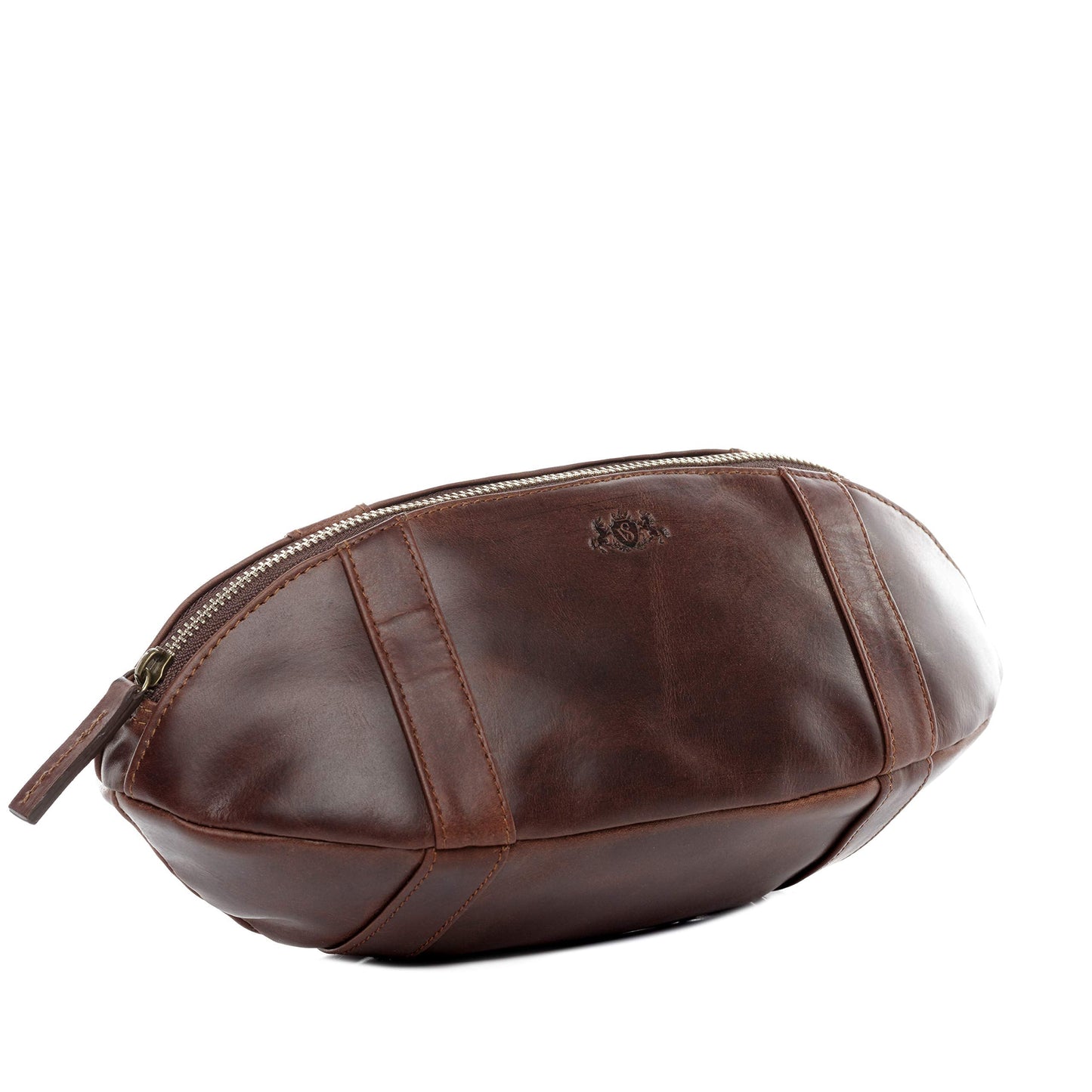 SID & VAIN wash bag American Football ISAAC Overnight Wash Gym Shaving Bag For Men's  real leather toiletry bag Male brown