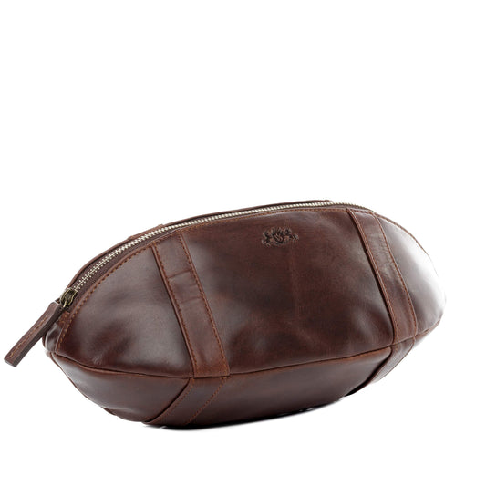SID & VAIN wash bag American Football ISAAC Overnight Wash Gym Shaving Bag For Men's  real leather toiletry bag Male brown
