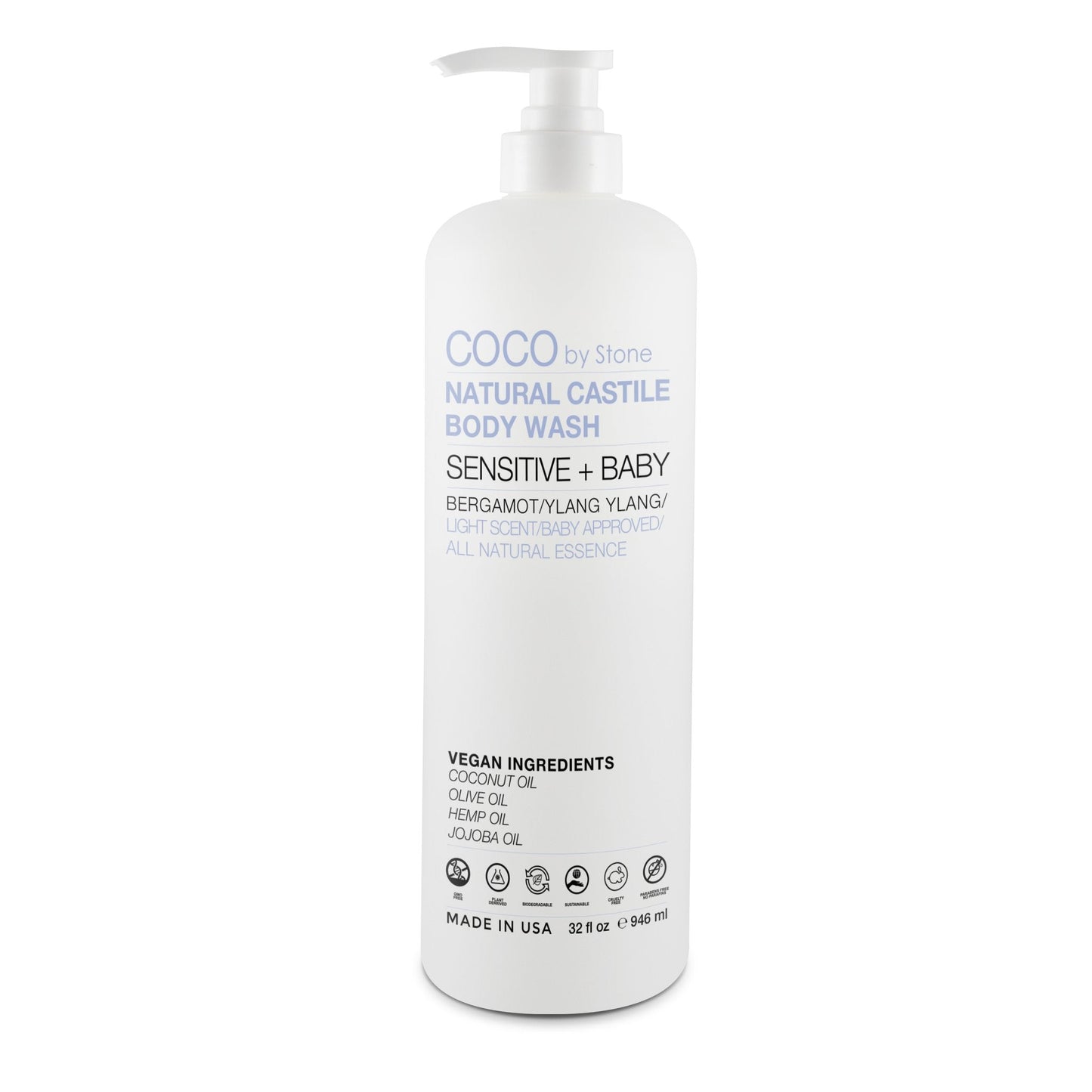 32oz Sensitive + Baby Body Wash